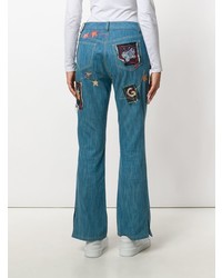 Jeans ricamati blu di John Galliano Vintage