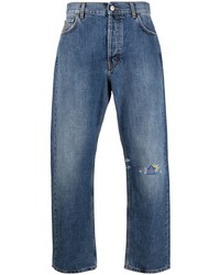 Jeans ricamati blu di Nick Fouquet