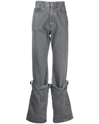 Jeans ricamati grigi di Y/Project