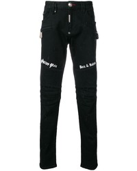 Jeans ricamati neri di Philipp Plein