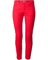 Jeans rossi di Alexander McQueen