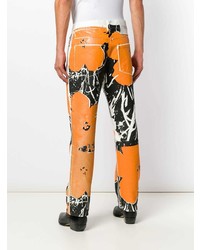Jeans stampati arancioni di Calvin Klein 205W39nyc