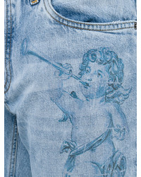 Jeans stampati azzurri di Dolce & Gabbana
