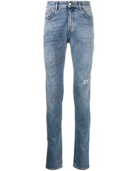 Jeans stampati azzurri di Buscemi