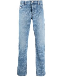 Jeans stampati azzurri di Diesel