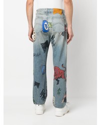 Jeans stampati azzurri di Rhude