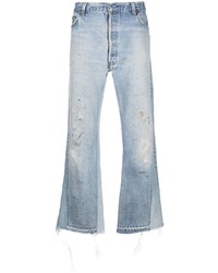 Jeans stampati azzurri di GALLERY DEPT.