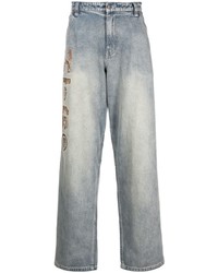 Jeans stampati azzurri di HONOR THE GIFT