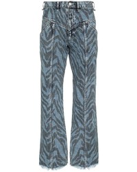 Jeans stampati azzurri di Iroquois