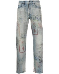 Jeans stampati azzurri di John Elliott
