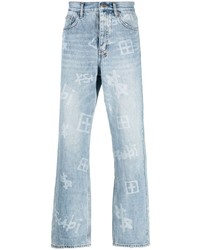 Jeans stampati azzurri di Ksubi