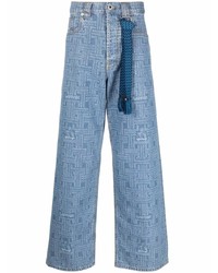 Jeans stampati azzurri di Lanvin
