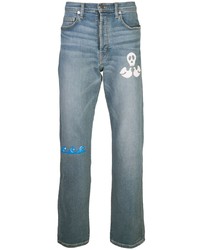 Jeans stampati azzurri di Lost Daze