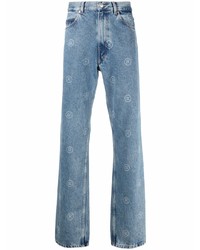 Jeans stampati azzurri di Martine Rose