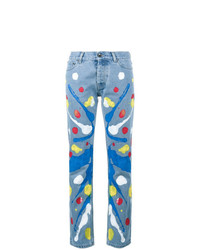 Jeans stampati azzurri di Mirco Gaspari