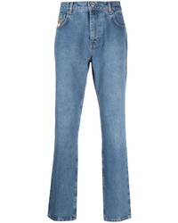 Jeans stampati azzurri di Moschino