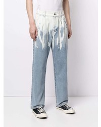 Jeans stampati azzurri di Feng Chen Wang