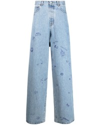 Jeans stampati azzurri di Vetements