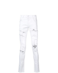 Jeans stampati bianchi di Amiri
