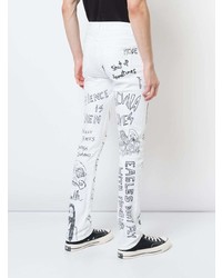 Jeans stampati bianchi di Haculla