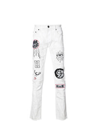 Jeans stampati bianchi di Haculla
