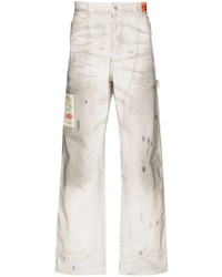 Jeans stampati bianchi di Heron Preston