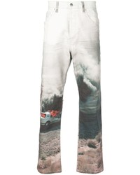 Jeans stampati bianchi di Lost Daze