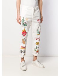 Jeans stampati bianchi di Dondup
