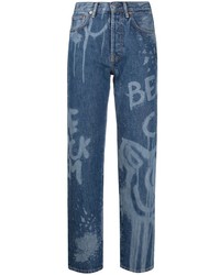 Jeans stampati blu scuro di Acne Studios
