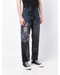 Jeans stampati blu scuro di Doublet