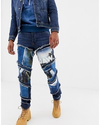 Jeans stampati blu scuro di G Star