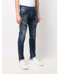Jeans stampati blu scuro di DSQUARED2