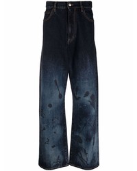 Jeans stampati blu scuro di Marni