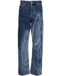 Jeans stampati blu scuro di MSGM