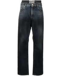 Jeans stampati blu scuro di Roberto Cavalli