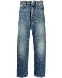 Jeans stampati blu di Balenciaga