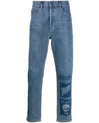 Jeans stampati blu di Diesel