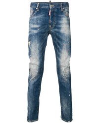 Jeans stampati blu di DSQUARED2