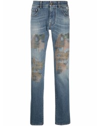 Jeans stampati blu di Etro
