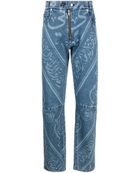 Jeans stampati blu di Gmbh
