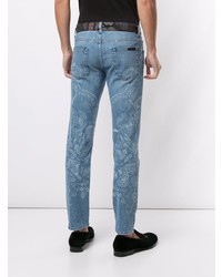 Jeans stampati blu di Dolce & Gabbana