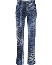 Jeans stampati blu di Just Cavalli