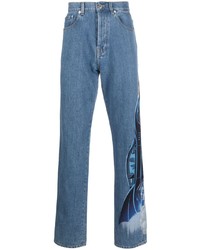 Jeans stampati blu di Lanvin