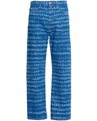 Jeans stampati blu di Marni