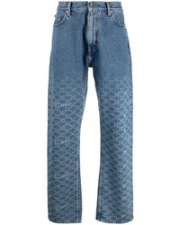 Jeans stampati blu di Off-White