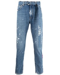 Jeans stampati blu di Off-White