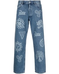 Jeans stampati blu di PATTA