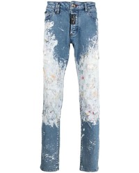 Jeans stampati blu di Philipp Plein