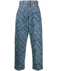 Jeans stampati blu di VERSACE JEANS COUTURE