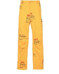 Jeans stampati gialli di Off-White